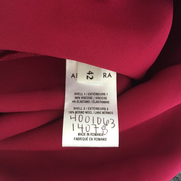 ALTUZARRA Jefferson Dress Burgundy Knit Button Midi - Picture 7 of 7